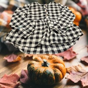 Black and White Checkered Kids Top